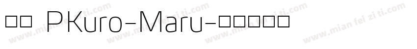 文鼎 PKuro-Maru字体转换